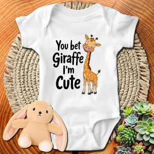 Sie setzen Giraffe, ich bin Niedlich Baby Strampler
