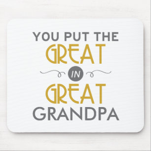 Sie setzten das große in großen Großvater ein Mousepad