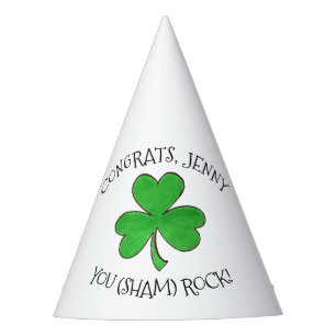 Sie (Sham) Rock Green Kleeblatt Clover Glückwunsch Partyhütchen