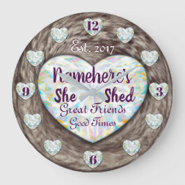 Sie Shed Diamonds Brown Pelzwerk! Große Uhr