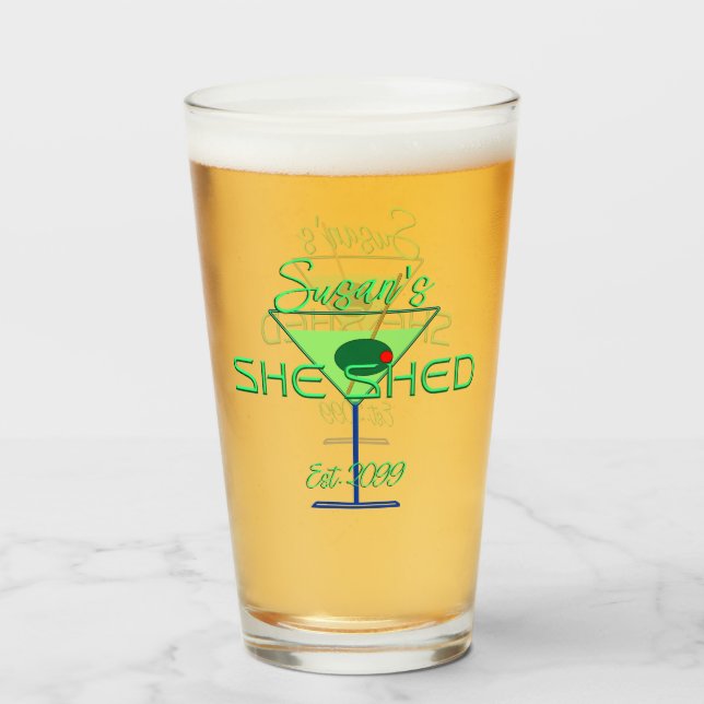 Sie Shed Pub Pint Beer Glasses Trinkbehälter Glas (Vorne (Gefüllt))