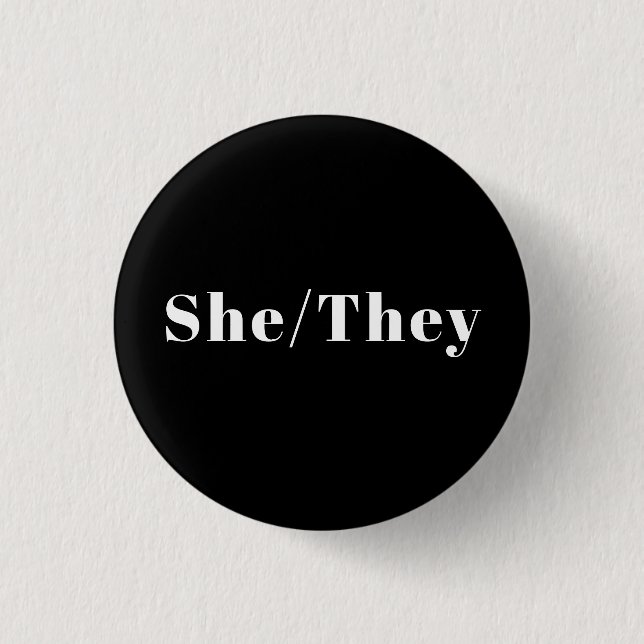 Sie, sie bevorzugten Geschlecht Pronouns Lgbtq Pri Button (Vorderseite)