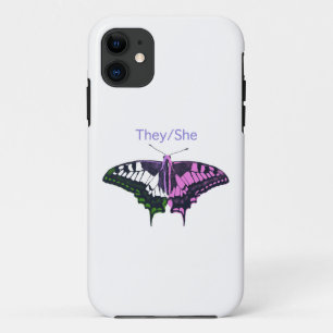 Sie/sie Frack-Schmetterling ohne Binärflagge Case-Mate iPhone Hülle