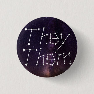 Sie/sie Galaxy Starry Night Sky Constellation Button