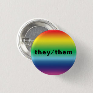 Sie, sie, Geschlecht Pronouns Regenbogen Lgbtq Pri Button