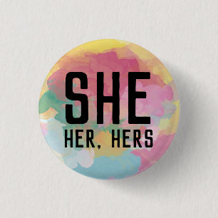 Sie, sie, ihr Pronouns-Knopf Button