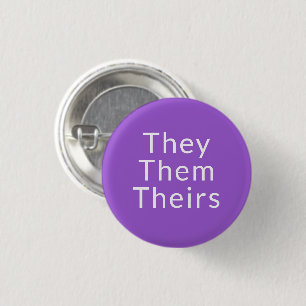 Sie, sie ihre Pronouns lila Lgbtq Stolz Button