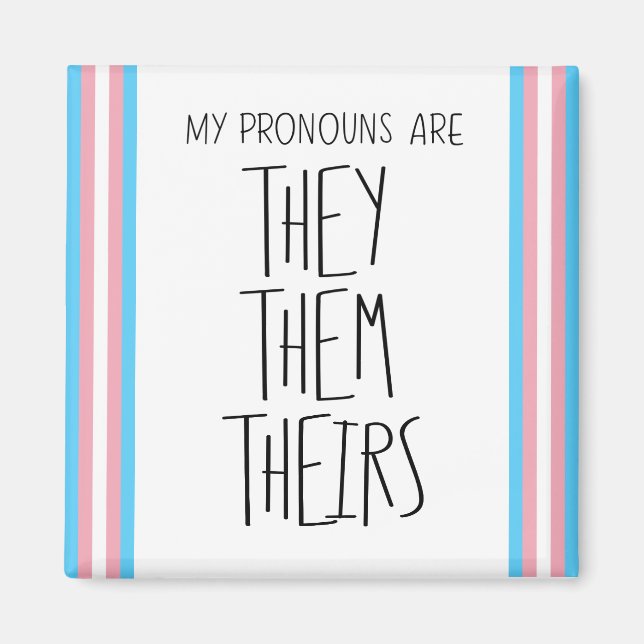 Sie/sie/ihre Pronouns Transgender Magnet (Vorne)