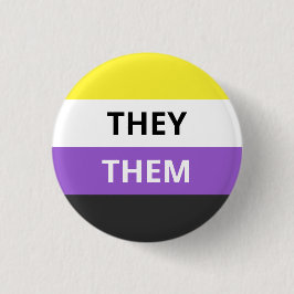 Sie/sie Pronomen-Nicht-Binäres Flaggen-Abzeichen Button