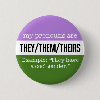 Sie/sie Pronomina - Genderqueer Flagge Button