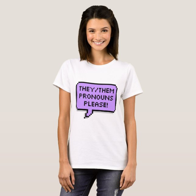 Sie/sie Pronomina T-Shirt (Vorne ganz)