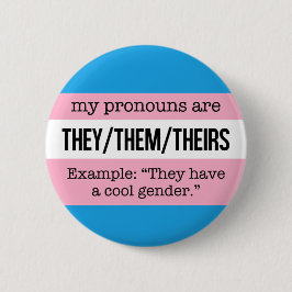 Sie/sie Pronomina - Transgender-Flagge Button