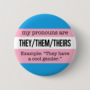 Sie/sie Pronomina - Transgender-Flagge Button