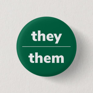 Sie/sie Pronoun-Button, 1¼ Zoll-Taste Button
