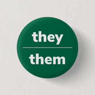 Sie/sie Pronoun-Button, 1¼ Zoll-Taste Button