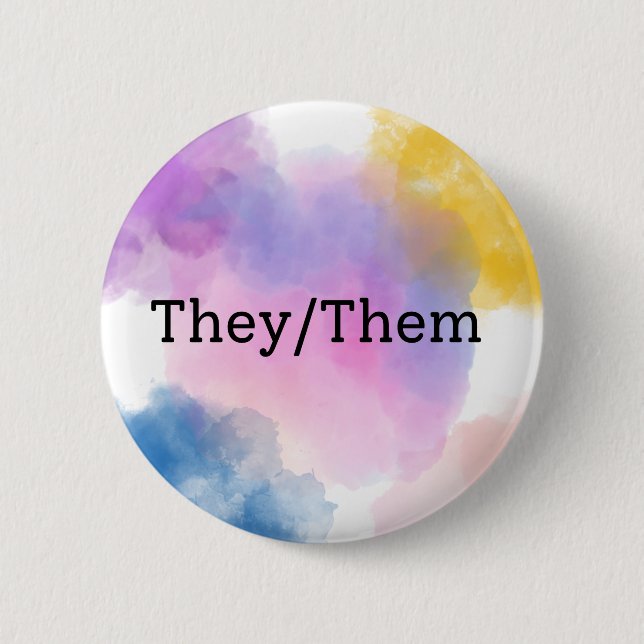 Sie/sie Pronoun Button/Button Button (Vorderseite)