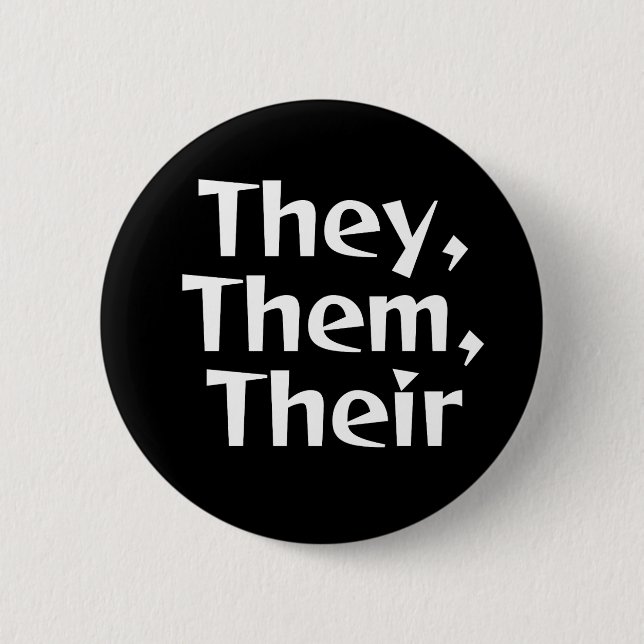 Sie/sie Pronoun-Taste Button (Vorderseite)