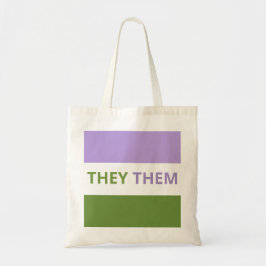 Sie/sie Pronouns Genderqueer Flag Budget Tasche