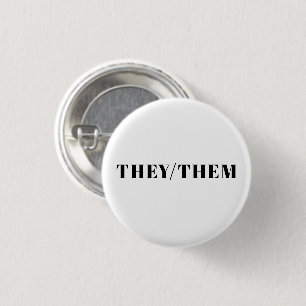 Sie, sie, Pronouns - Lgbtq Stolz Schwarz-weiß Button