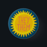 Sie / sie Pronouns Sonnenschein Pride handschrift Button<br><div class="desc">Dekorieren Sie Ihr Outfit mit diesem coolen Kunstknopf. Macht ein großartiges Geschenk! Sie können ihn anpassen und auch Text hinzufügen. Karo in meinem Shop für viel mehr Farben und Muster! Lass mir Bescheid,  wenn du auch etwas Gewohntes willst.</div>