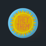 Sie / sie Pronouns Sonnenschein Pride handschrift Button<br><div class="desc">Dekorieren Sie Ihr Outfit mit diesem coolen Kunstknopf. Macht ein großartiges Geschenk! Sie können ihn anpassen und auch Text hinzufügen. Karo in meinem Shop für viel mehr Farben und Muster! Lass mir Bescheid,  wenn du auch etwas Gewohntes willst.</div>