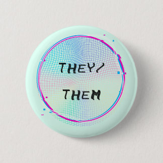 Sie/sie Retro-Glitch-Taste Button