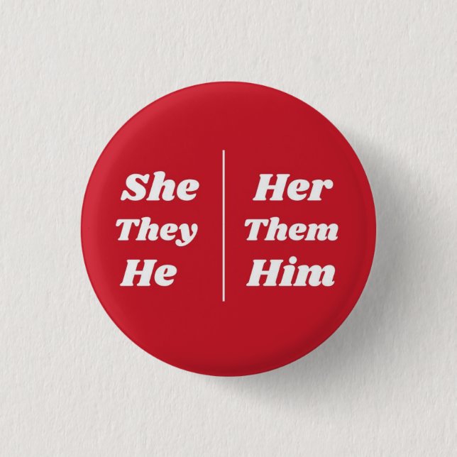 Sie/sie sie/sie Er/Er Pronoun Button (Vorderseite)