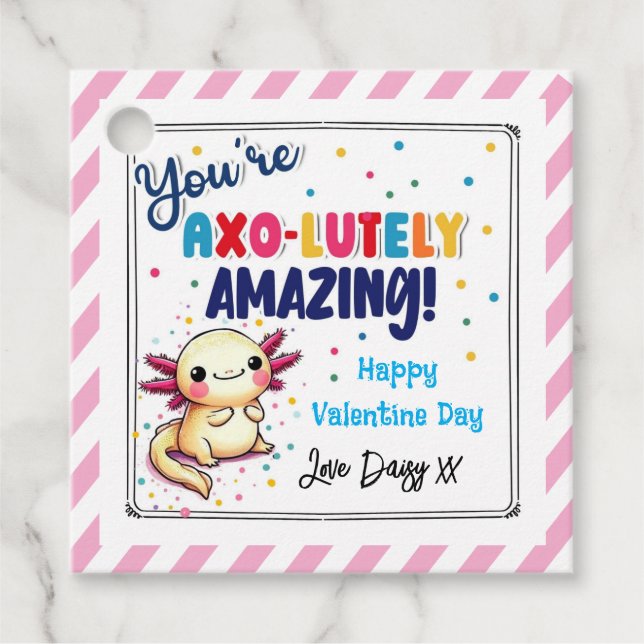 Sie sind akut Phantastisch" Valentine-Geschenkmark Geschenkanhänger (Vorderseite)