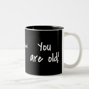 Sie sind alte Wörter geburtenschwarzer Name Person Zweifarbige Tasse