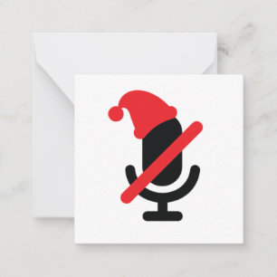 Sie sind auf stumm Mikrofon Urlaub Flat Note Card Mitteilungskarte