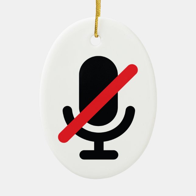 Sie sind auf stumm. Mikrofonverzierung. Keramik Ornament (Vorne)