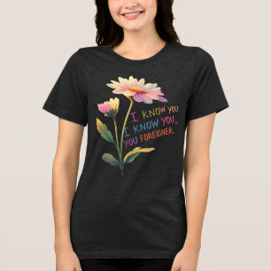 Sie sind Ausländer" HandGezeichnet Blumenzettel T- Tri-Blend Shirt