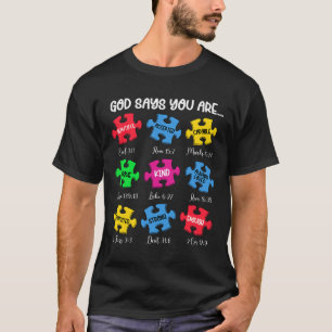 Sie sind Autismus Bewusstsein Puzzle Bible Verses T-Shirt