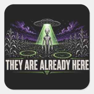 Sie sind bereits hier Crop Circle UFO Aufkleber