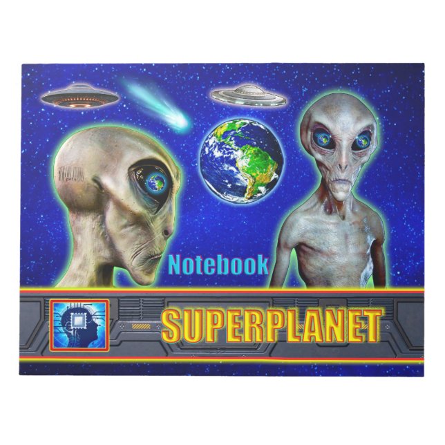 SIE SIND BEREITS HIER - SUPERPLANET Design sammeln Notizblock (Vorderseite)