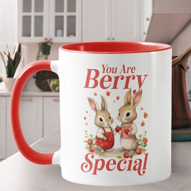 Sie sind Berry Special Bunnies und Herz Tasse (You Are Berry Special Bunnies And Hearts Mug)