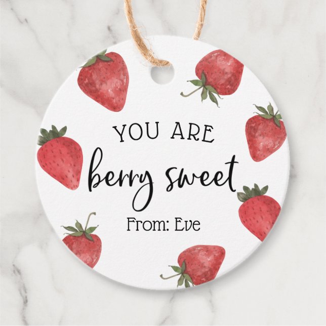 Sie sind Berry Sweet Valentine Geschenkanhänger (Vorderseite)