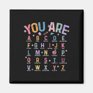 Sie sind Buchstaben Alphabet lernen Abcs Inspirati Magnet