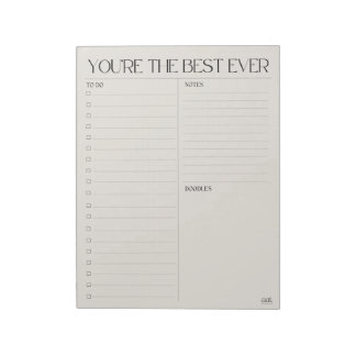 Sie sind das beste, das je 11" x 8,5" Notepad - 40 Notizblock