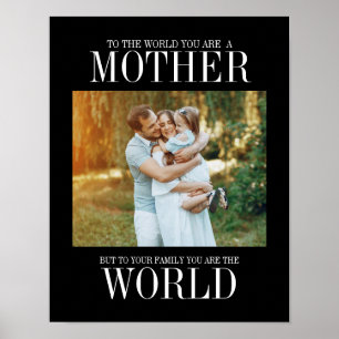 Sie sind das Foto der Weltmutter Poster