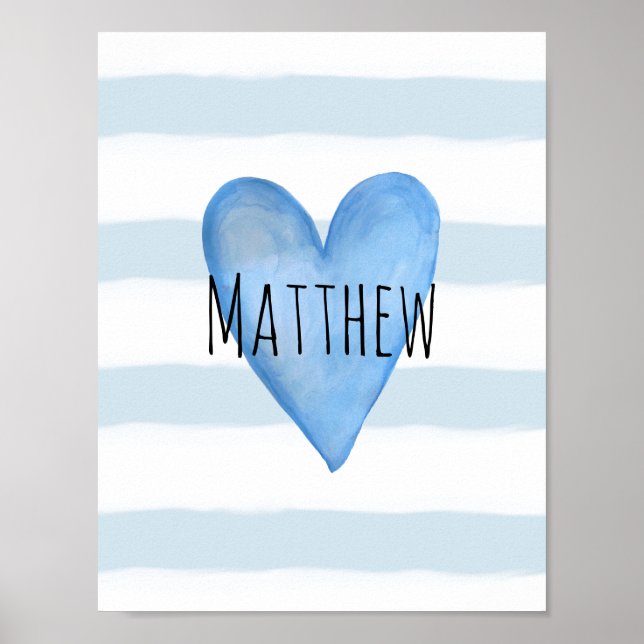 Sie sind das Kinderzimmer des Blue Heart Baby Boys Poster (Vorne)