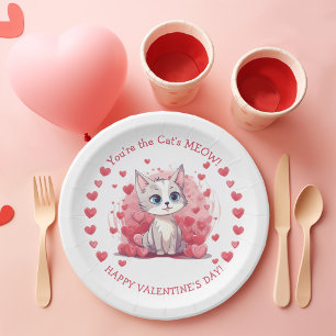 Sie sind das "Meow Small Kid's Class Valentine" de Pappteller