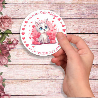 Sie sind das "Meow Small Kid's Class Valentine" de Runder Aufkleber