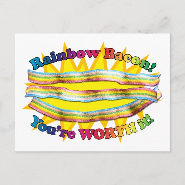 SIE SIND DEN REGENBOGEN-SPECK WERT POSTKARTE (Vorderseite)