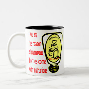 Sie sind der Grund, dass Shampoo Flaschen mit Inst Zweifarbige Tasse