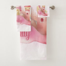 Sie sind der Lieblingspalast auf der rosa Cloud Badhandtuch Set