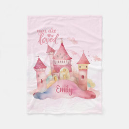 Sie sind der Lieblingspalast auf der rosa Cloud Fleecedecke