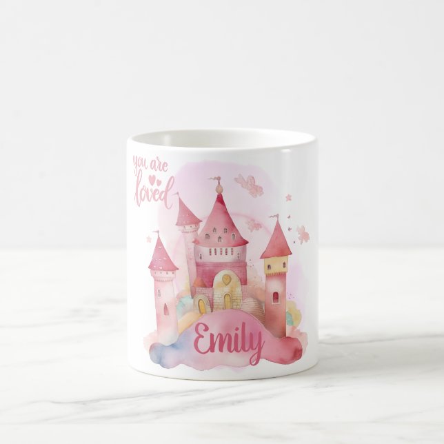 Sie sind der Lieblingspalast auf der rosa Cloud Kaffeetasse (Mittel)