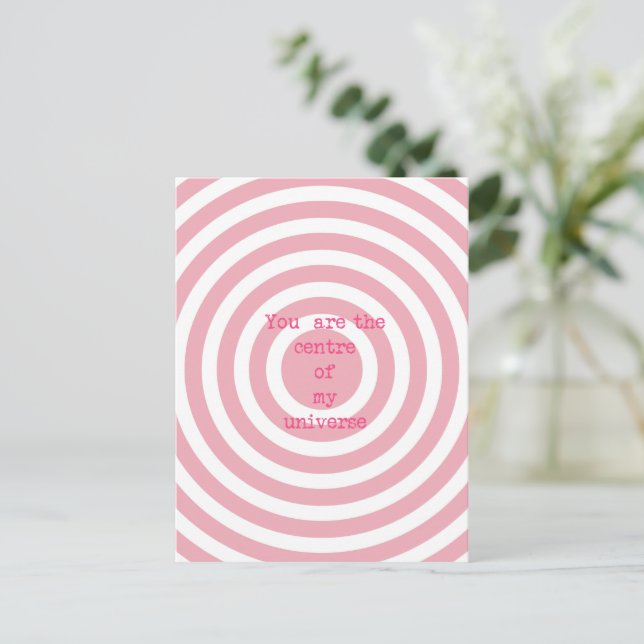 Sie sind der Mittelpunkt meines Universums - Roman Postkarte (Stehend Vorderseite)