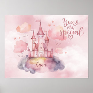 Sie sind der Spezialpalast auf der rosa Cloud Poster